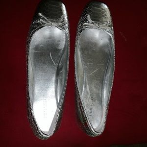Slightly worn Silver Nine West Ballerina Shoes